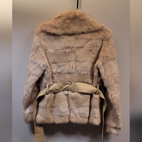 Bebe genuine leather & Genuine rabbit fur coat - Picture 2 of 13